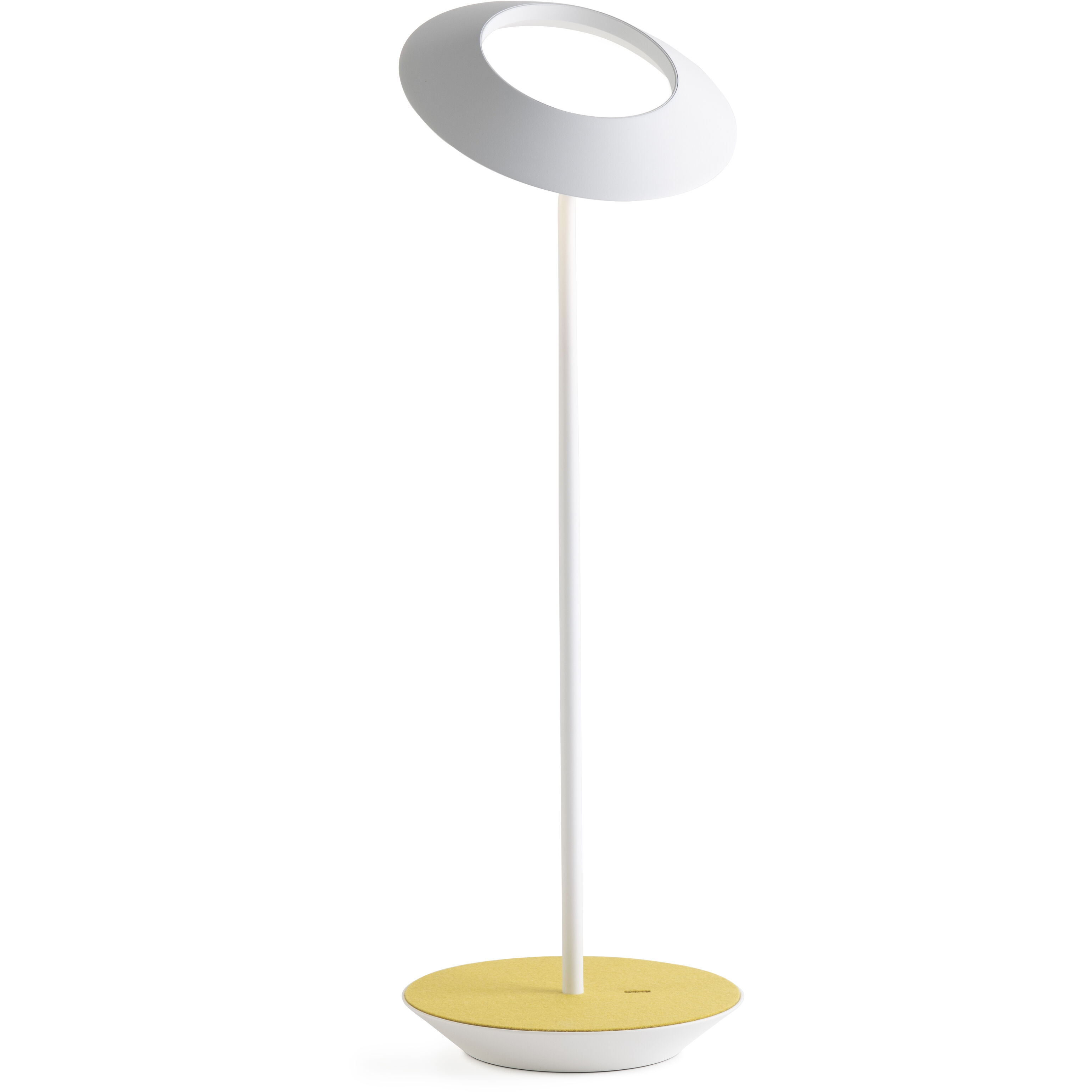 Royyo 17.4 inch 11.00 watt Matte White with Honeydew Felt Desk Lamp Portable Light